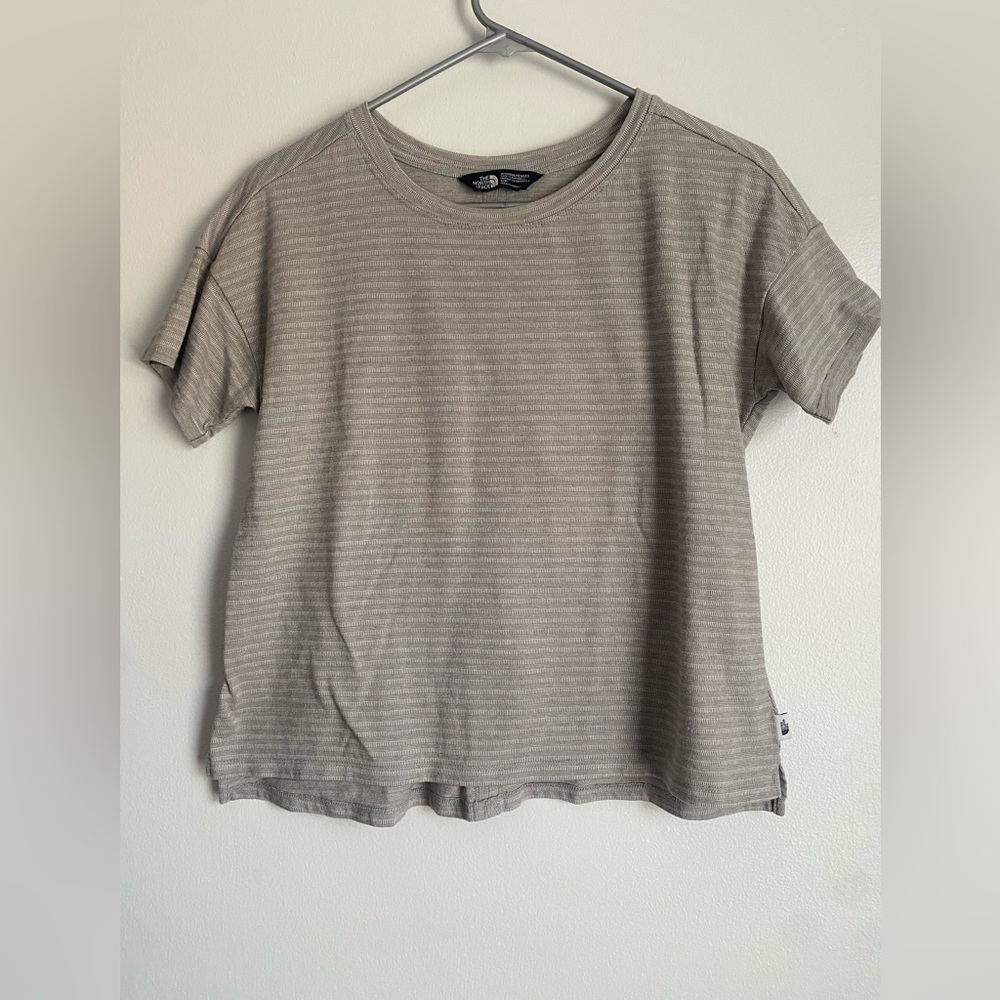 The North Face Light Gray Striped Shirt